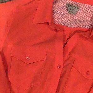 Exofficio Vibrant Orange Button up Shirt